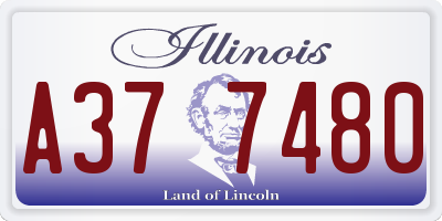 IL license plate A377480