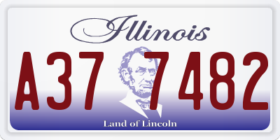 IL license plate A377482
