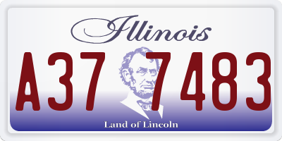 IL license plate A377483