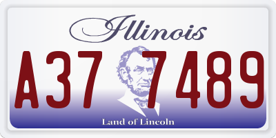 IL license plate A377489