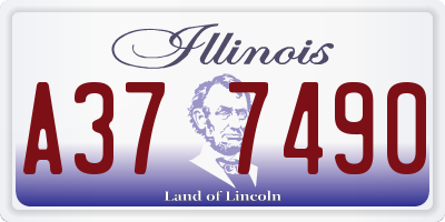 IL license plate A377490