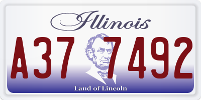 IL license plate A377492