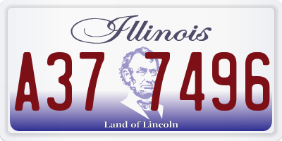 IL license plate A377496