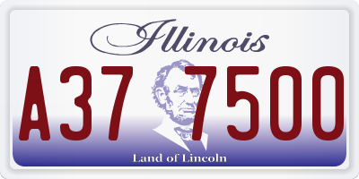 IL license plate A377500