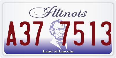 IL license plate A377513