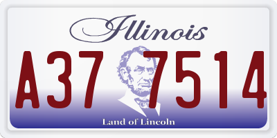 IL license plate A377514