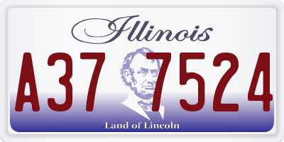 IL license plate A377524