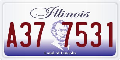 IL license plate A377531