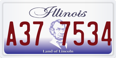 IL license plate A377534