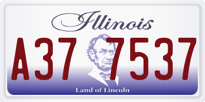 IL license plate A377537