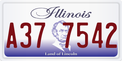 IL license plate A377542