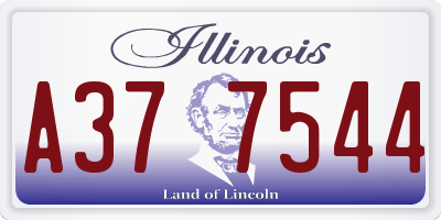 IL license plate A377544