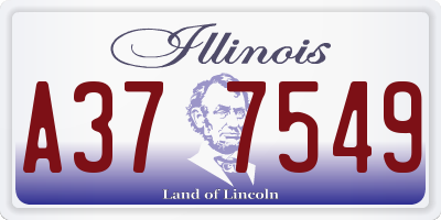 IL license plate A377549