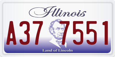 IL license plate A377551