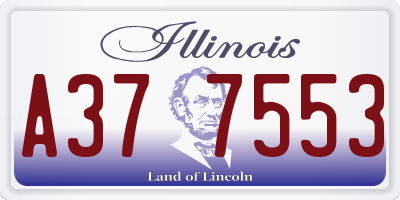 IL license plate A377553