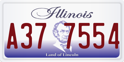 IL license plate A377554
