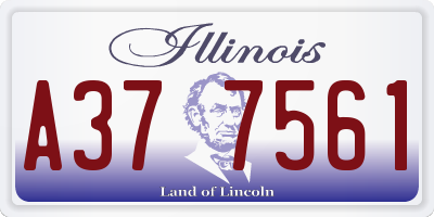 IL license plate A377561