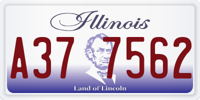 IL license plate A377562