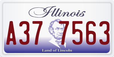 IL license plate A377563