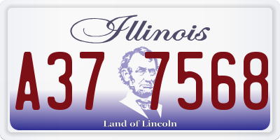 IL license plate A377568