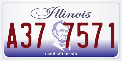 IL license plate A377571