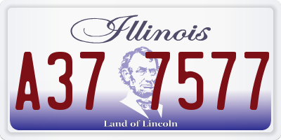 IL license plate A377577
