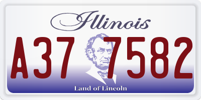 IL license plate A377582