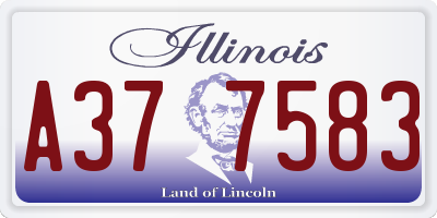 IL license plate A377583