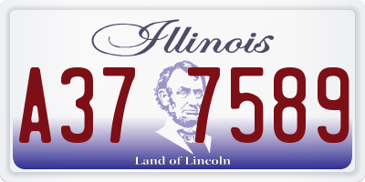 IL license plate A377589