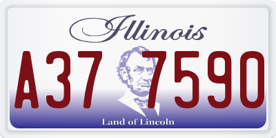IL license plate A377590