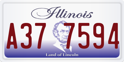 IL license plate A377594