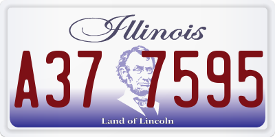 IL license plate A377595