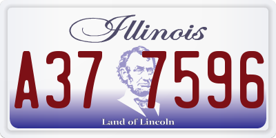 IL license plate A377596