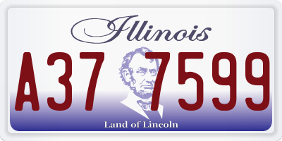 IL license plate A377599