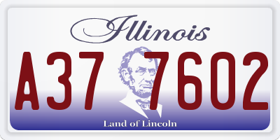 IL license plate A377602