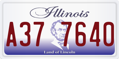 IL license plate A377640