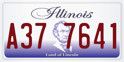 IL license plate A377641