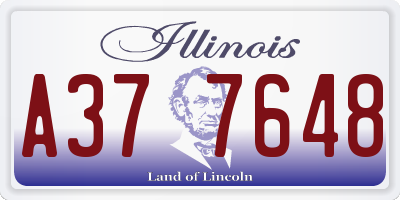 IL license plate A377648