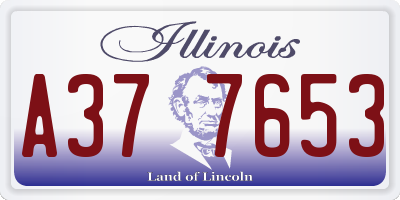 IL license plate A377653