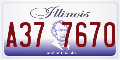 IL license plate A377670