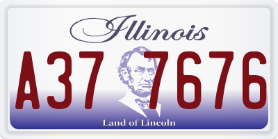 IL license plate A377676