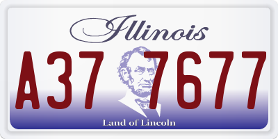 IL license plate A377677