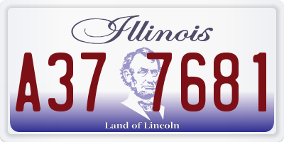 IL license plate A377681