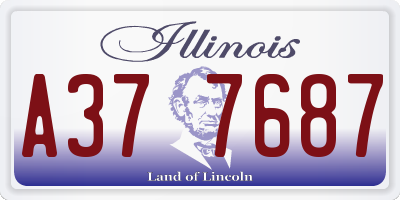IL license plate A377687