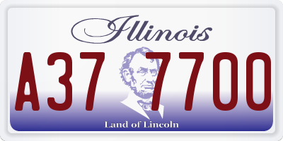 IL license plate A377700