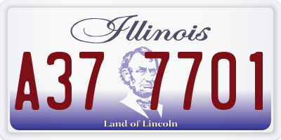 IL license plate A377701