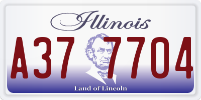 IL license plate A377704