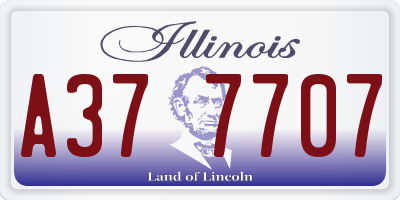 IL license plate A377707