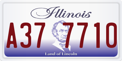 IL license plate A377710
