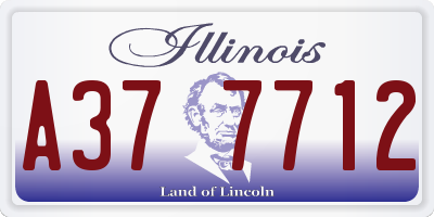 IL license plate A377712